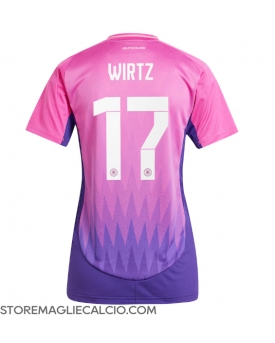 Germania Florian Wirtz #17 Maglia Gara Trasferta Repliche Europei 2024 Donna